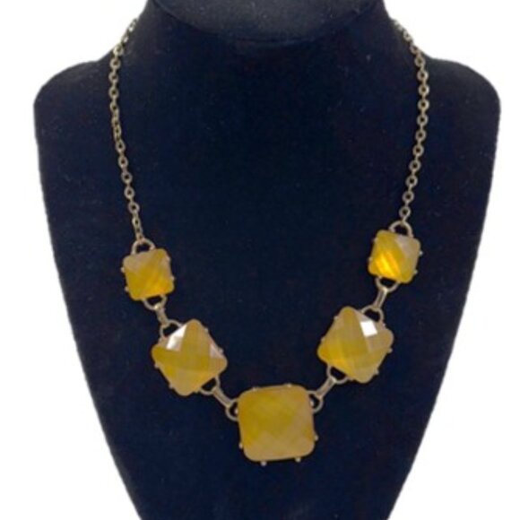 Gorgeous Butterscotch Faceted Acrylic Necklace - Picture 1 of 6